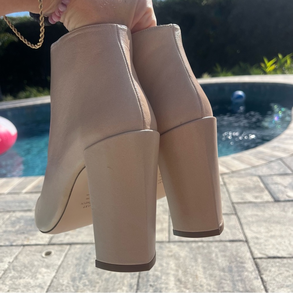 Stuart Weitzman Nude Heeled Boots size 10 - Picture 12 of 16